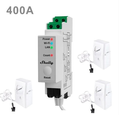 Shelly Pro  Medidor de energia 400amp